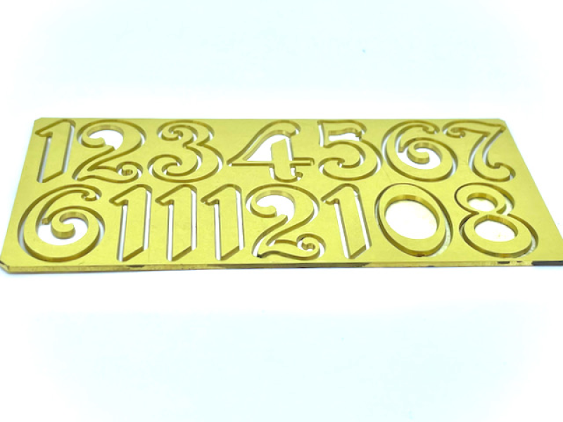 Brass Arabic numbers 20mm | Brass Arabic numbers 20mm
