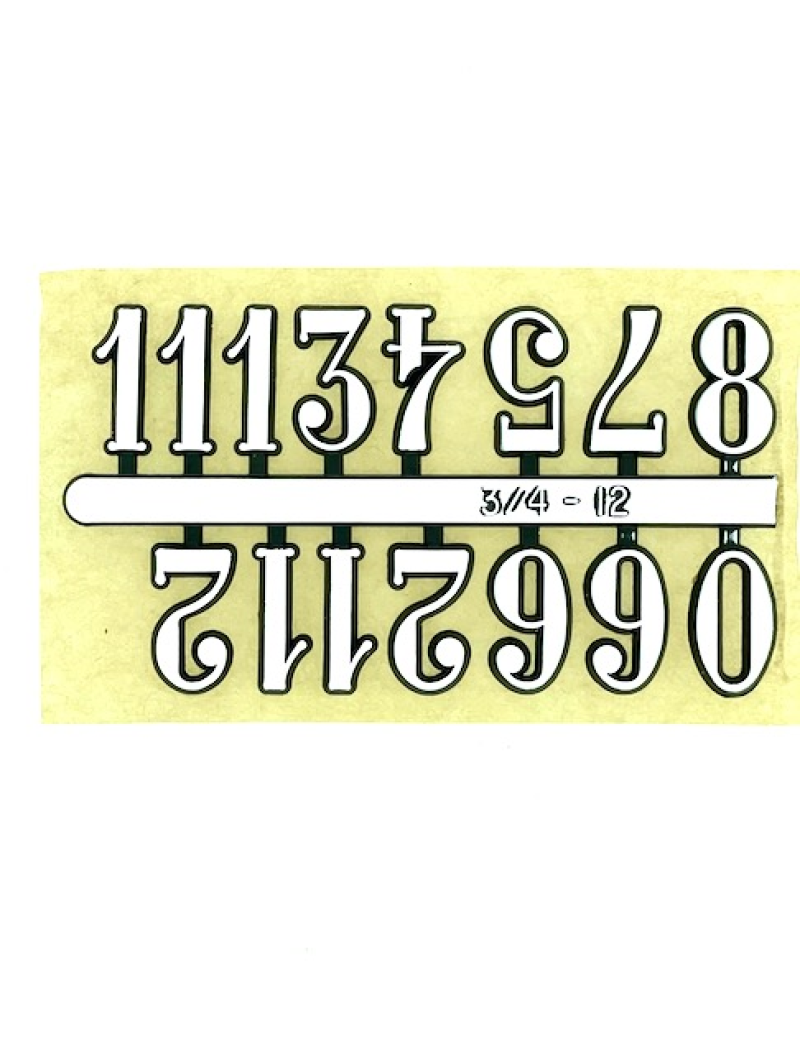 White Arabic Clock Numbers | White Arabic Clock Numbers