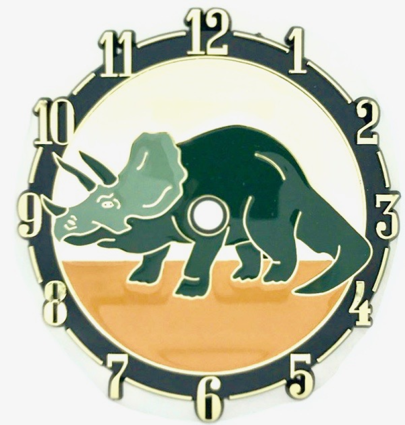 Triceratops Clock Dial | Triceratops Clock Dial