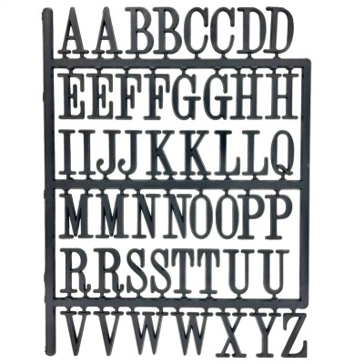 Black alphabet 12mm letters