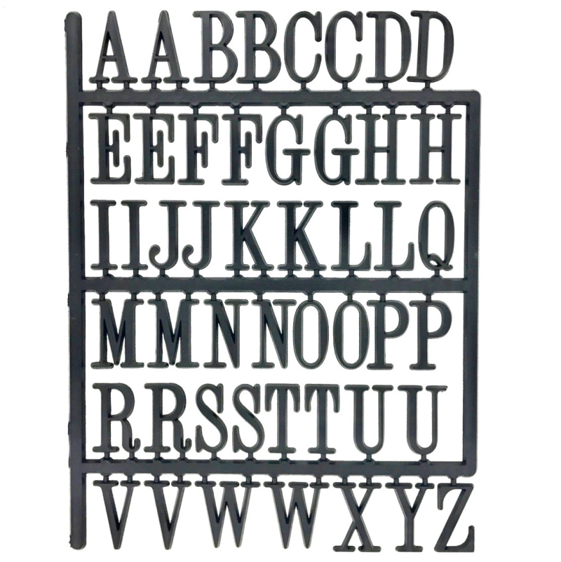 Black alphabet 12mm letters | Black Alpahabet
