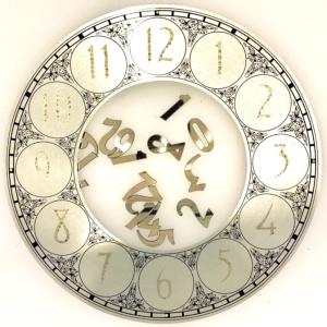 brass numbers silver time ring 204