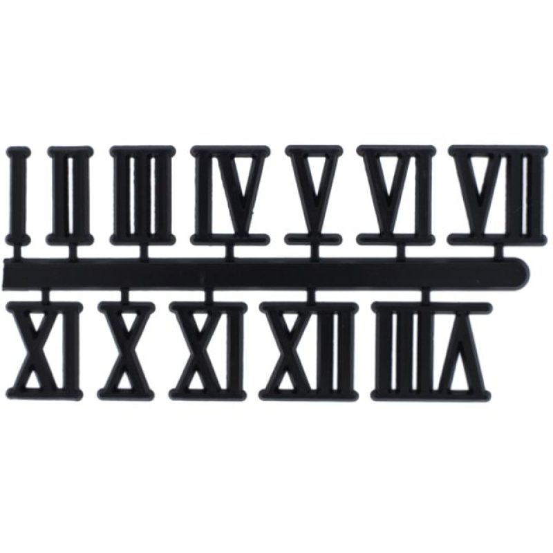 Black Roman Numerals | Black Arabic numbers